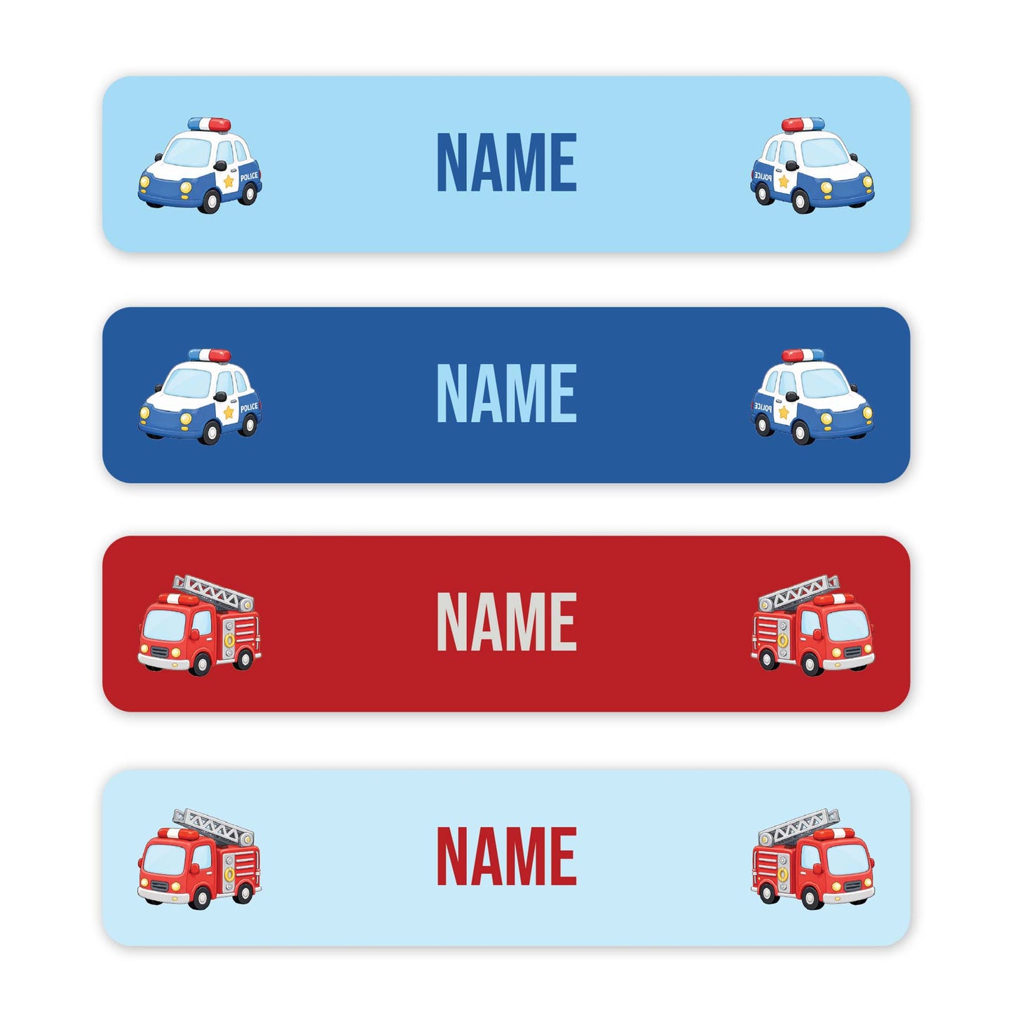 Emergency Vehicles – Small Name Label
