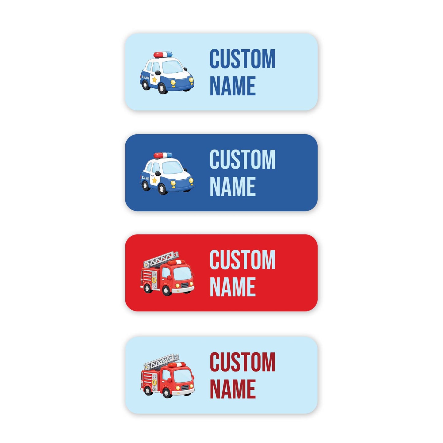 Emergency Vehicles – Clothes Name Label