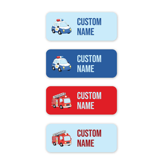 Emergency Vehicles – Clothes Name Label