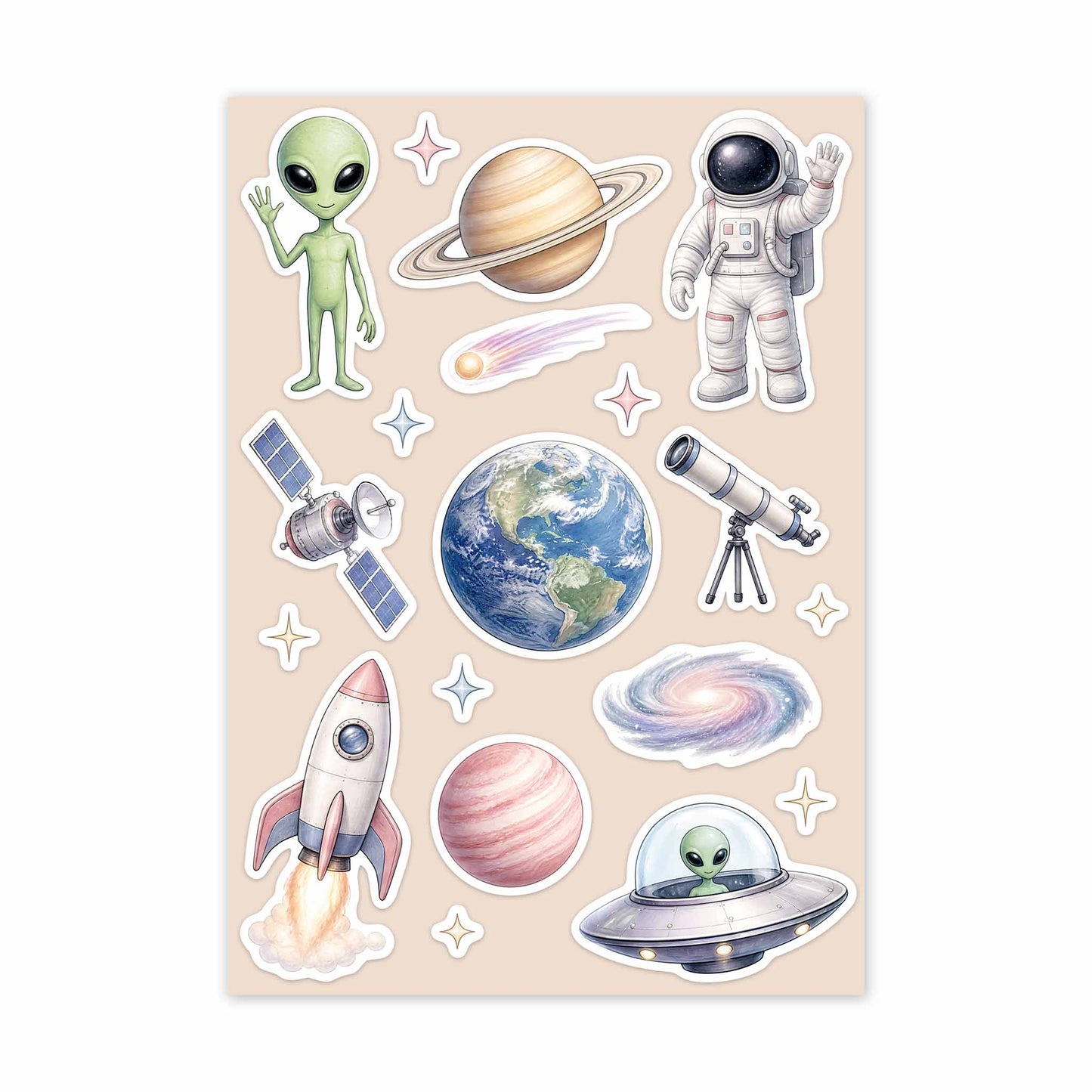 Space Aliens Rockets – Vinyl Sticker Pack