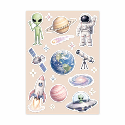 Space Aliens Rockets – Vinyl Sticker Pack